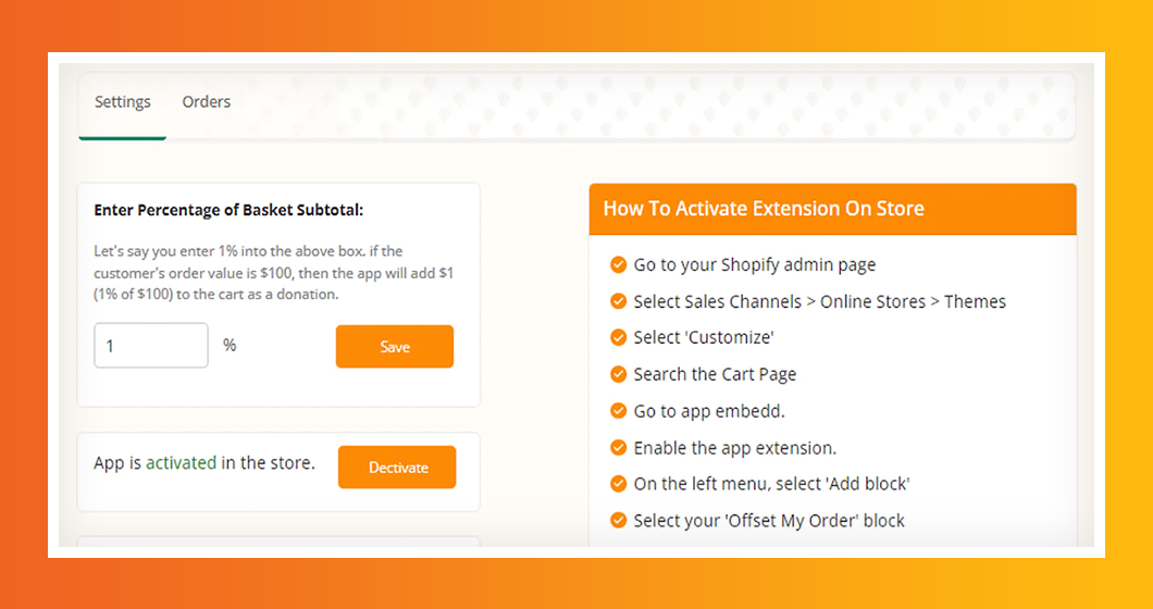 Public Shopify App Setting