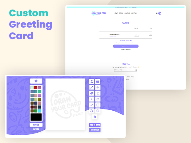 Webgarh Shopify Custom Apps Portfolio -  Custom Greeting Card