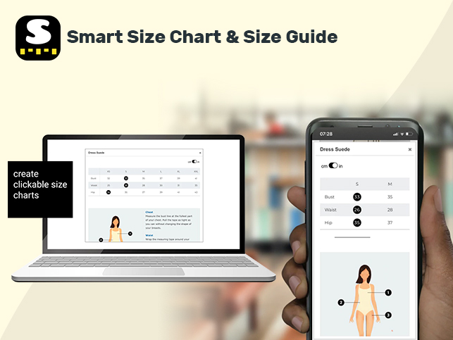 Webgarh Shopify Public Apps Portfolio -  Smart Size Chart & Size Guide