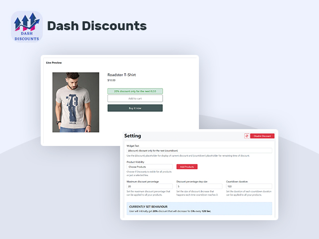 Webgarh Shopify Public Apps Portfolio -  Dash Discounts